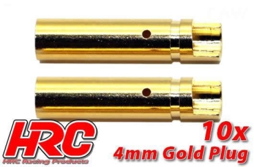 HRC9004F Goldk.- Buchse 4mm "L" 10 Stück